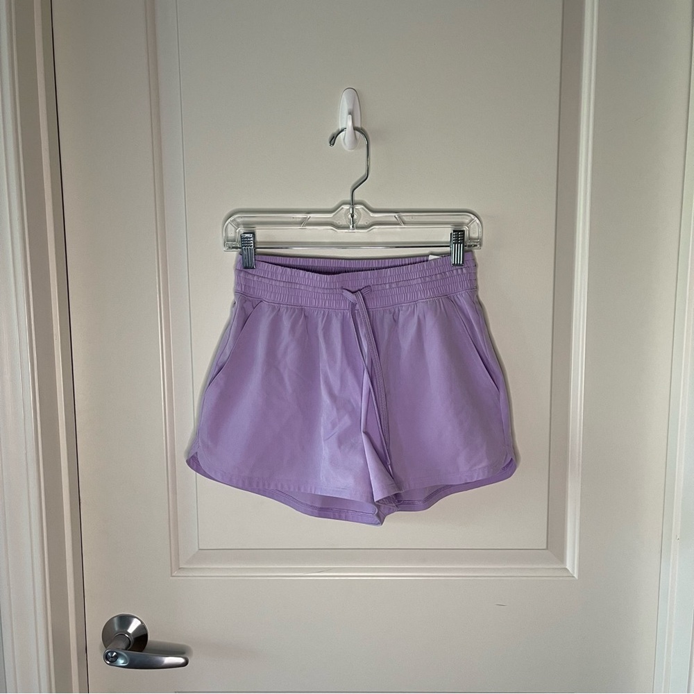 Abercrombie and Fitch YPB Purple High Rise Workout Shorts